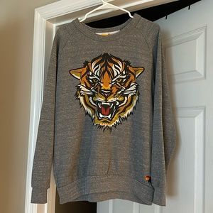Aviator Nation XL Grey Tiger Sweatshirt